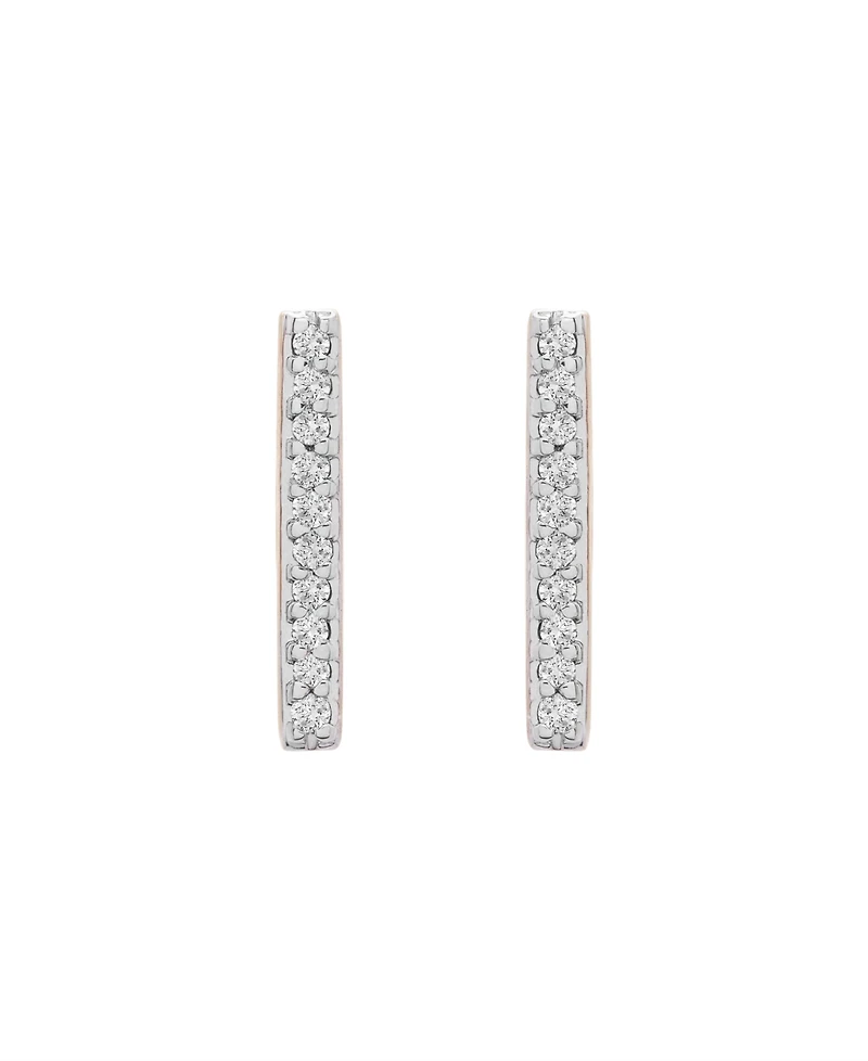 Wrapped Diamond Bar Stud Earrings (1/10 ct. t.w.) in 14k Yellow Gold, Created for Macy's