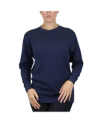 Women's Loose Fit Waffle Knit Thermal Shirt