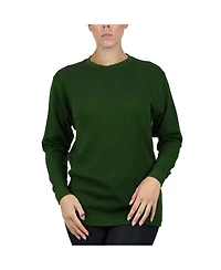 Women's Loose Fit Waffle Knit Thermal Shirt