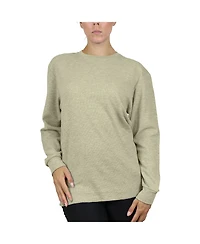 Women's Loose Fit Waffle Knit Thermal Shirt