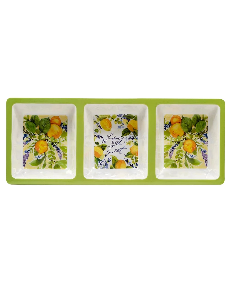 Certified Lemon Zest 3 Piece Melamine Hostess Set