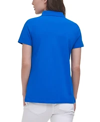Tommy Hilfiger Women's Solid Short-Sleeve Polo Top