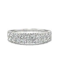 Moissanite Two Row Band 1 ct. t.w. Diamond Equivalent 14k White Gold
