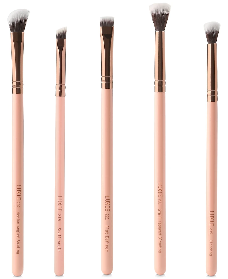 Luxie 5-Pc. Rose Gold Eye Essential Brush Set