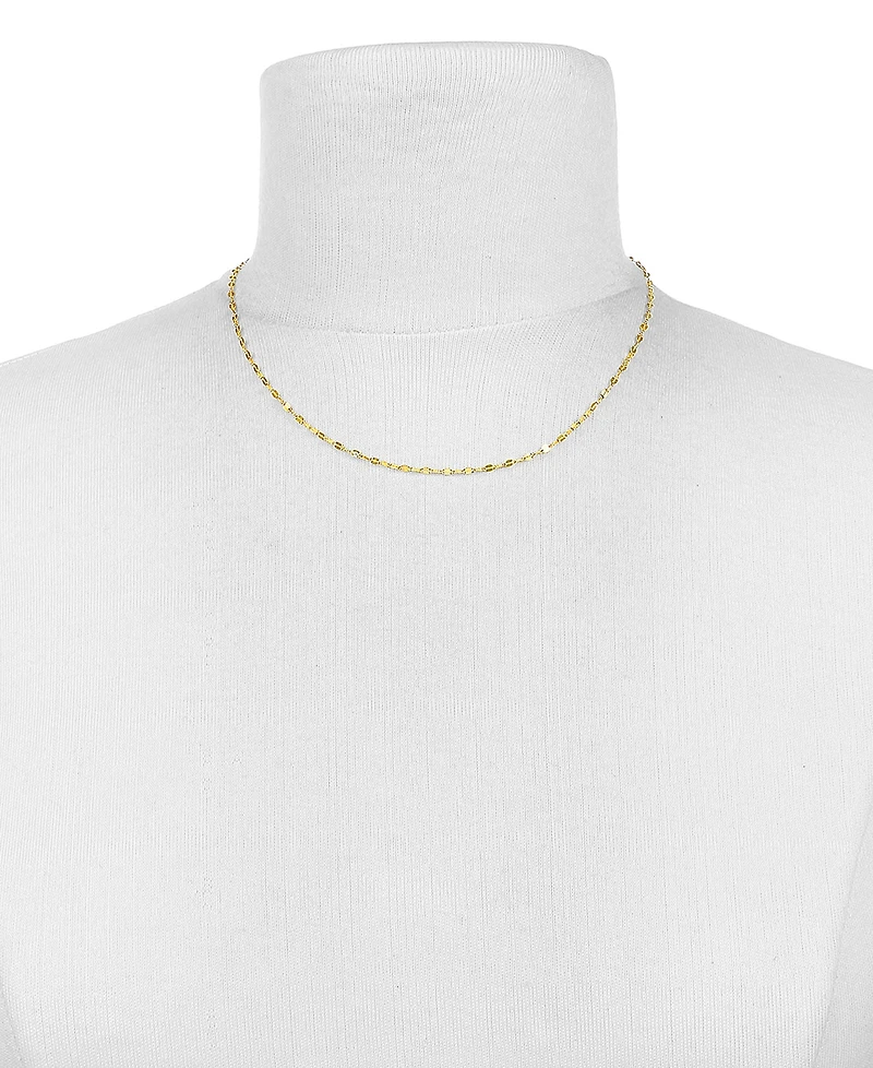 16" Mirror Link Chain (2mm) in 14K Gold