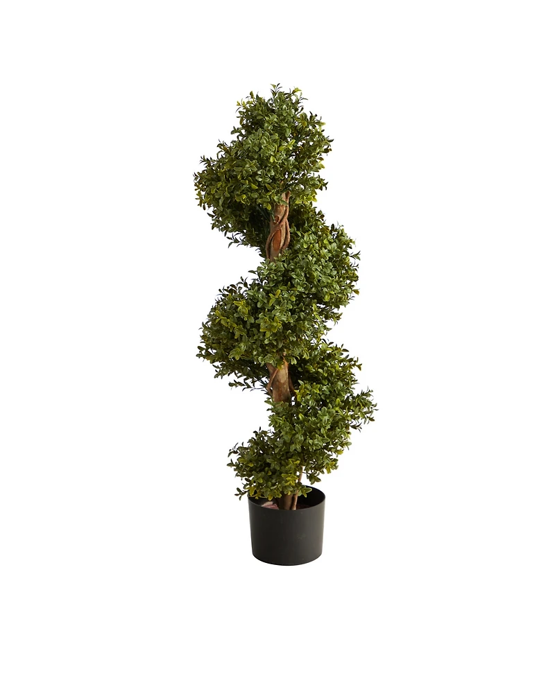 33" Boxwood Topiary Spiral Artificial Tree Indoor/Outdoor