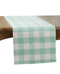 Saro Lifestyle Buffalo Plaid Cotton Blend Table Runner, 72" x 16"