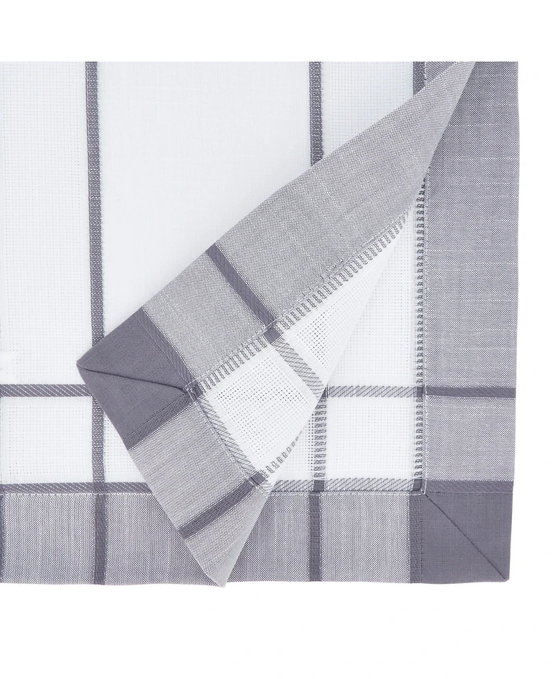 Saro Lifestyle Long Table Runner with Banded Border Design, 108" x 16"