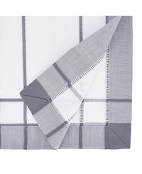 Saro Lifestyle Long Table Runner with Banded Border Design, 108" x 16"