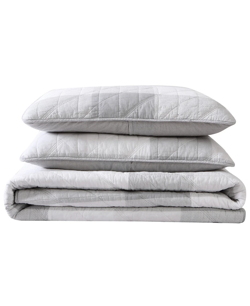 Eddie Bauer Boulder Plaid Reversible 3 Piece Quilt Set, Full/Queen