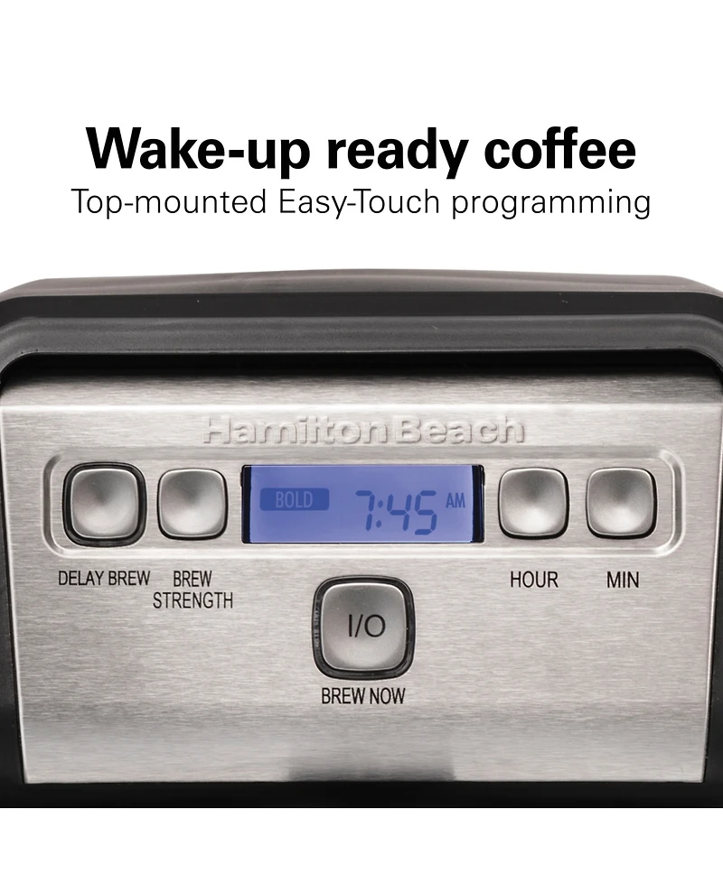 Hamilton Beach 12-Cup Compact Programmable Coffee Maker