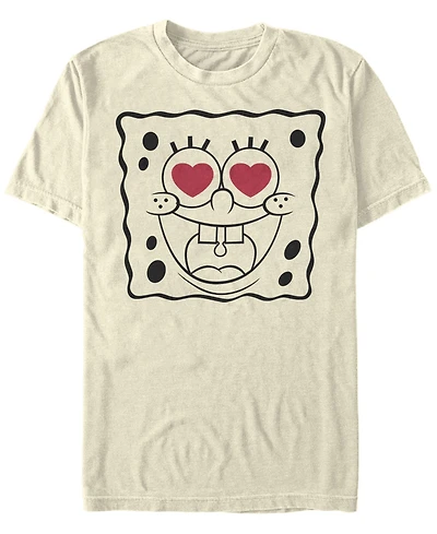 Fifth Sun Men's SpongeBob Line Face Short Sleeve Crew T-shirt