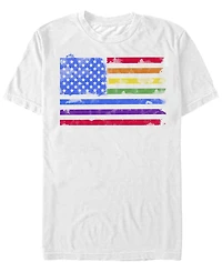 Fifth Sun Men's Watercolor Pride Short Sleeve Crew T-shirt