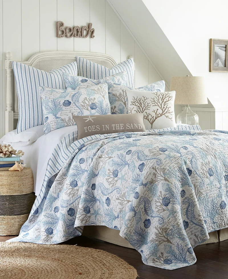 Levtex Galapagos Blue Coral Reef 3-Pc. Quilt Set, Full/Queen