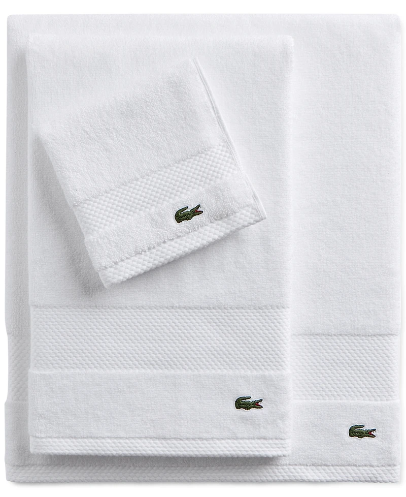 Lacoste Home Heritage Anti-Microbial Supima Cotton Bath Towel, 30" x 54"