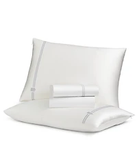 Mismatch 4-Pc. Queen Sheet & Silk Pillowcase Set