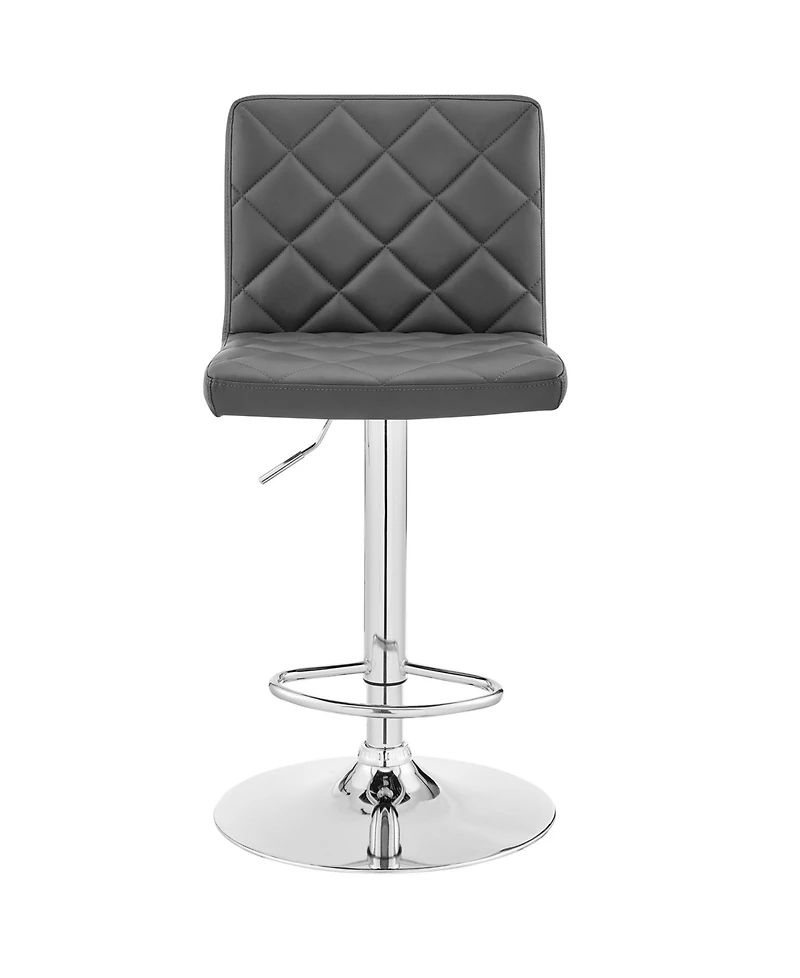 Duval Adjustable Faux Leather Swivel Bar Stool