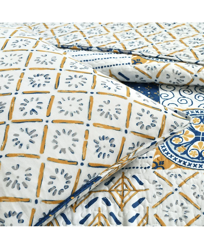 Lush Decor Monique Reversible 3 Piece Quilt Set, Full/Queen