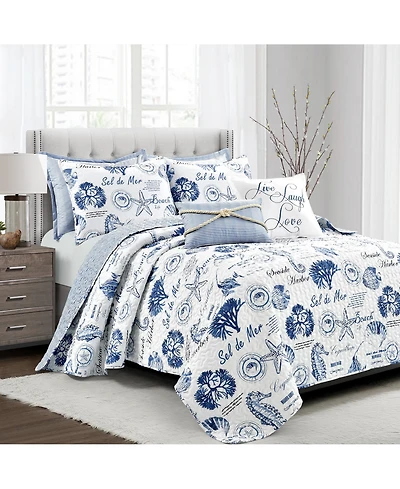 Lush Decor Harbor Life 7 Piece Quilt Set, King