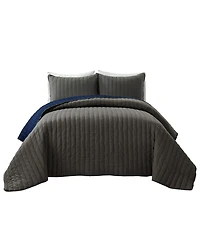 Lush Decor Soft Stripe All Season 3 Piece Quilt Set, King