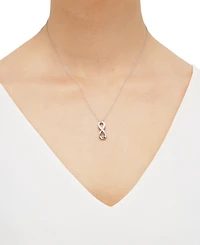241 Wear It Both Ways Diamond Infinity Pendant Necklace (1/8 ct. t.w.) in 14k White Gold