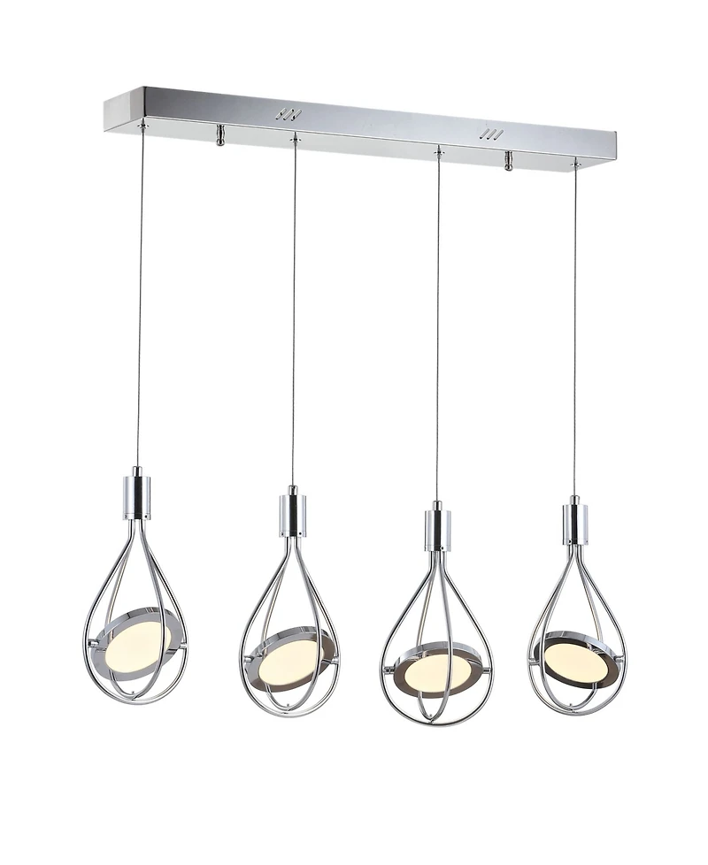 Orion Adjustable Modern Integrated 4-Light Linear Led Metal Pendant