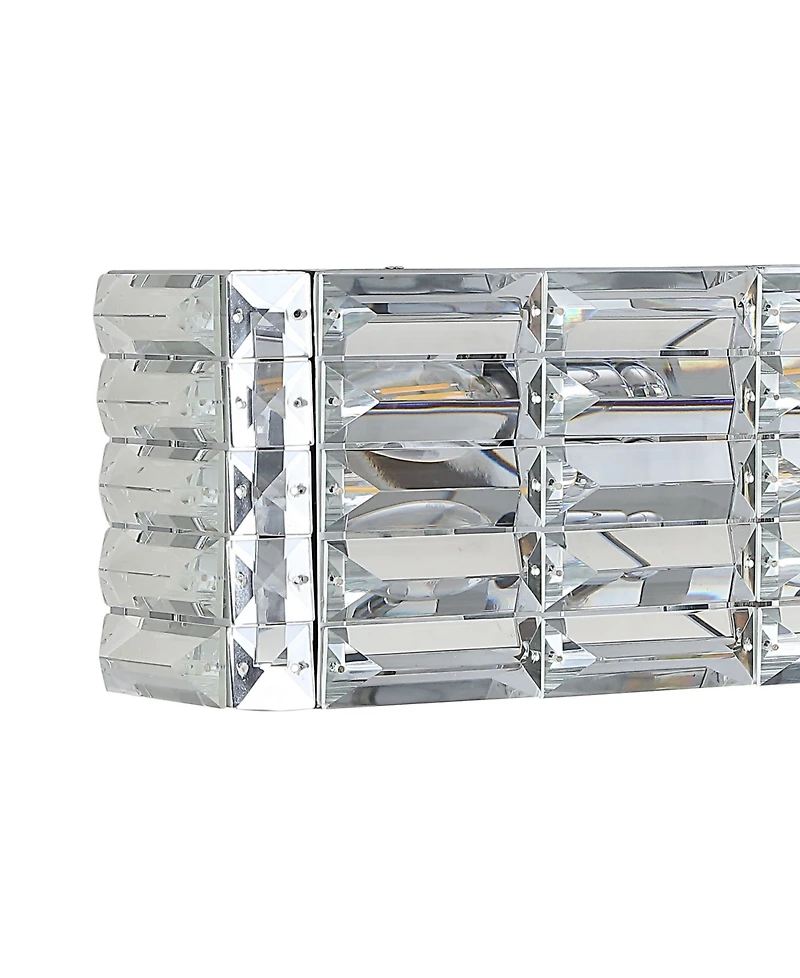 Evelyn Crystal Rectangle 2-Light Glam Modern Led Vanity Light