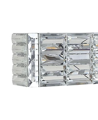 Evelyn Crystal Rectangle 2-Light Glam Modern Led Vanity Light