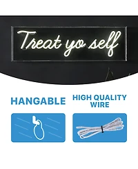 Treat Yo Self Contemporary Glam Acrylic Box Usb Operated Led Neon Light