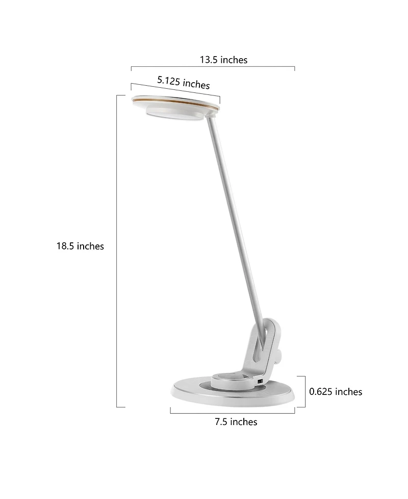 Dixon Aluminum Contemporary Minimalist Adjustable Dimmable Usb Chargning Led Task Lamp