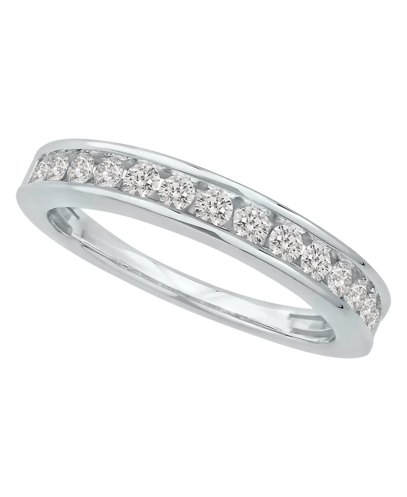 Certified Diamond Channel Band (1/2 ct. t.w.) 14K White Gold or Yellow