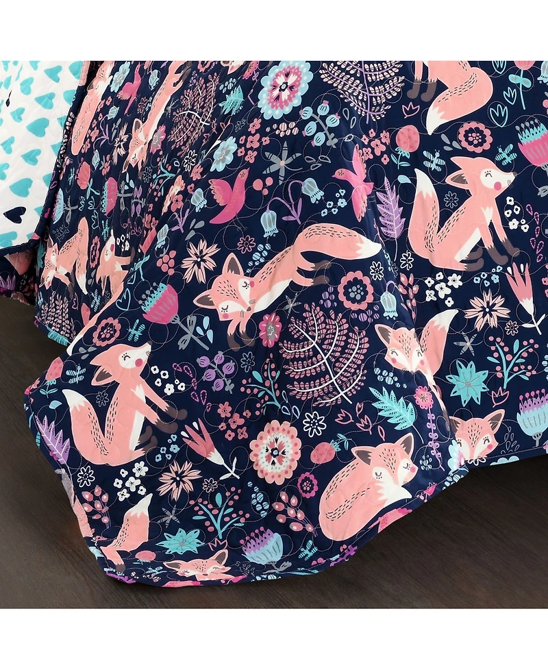 Lush Decor Kids Pixie Fox 3 Piece Quilt Set, Twin