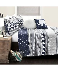 Lush Decor Kids Elephant Stripe Quilt Sets