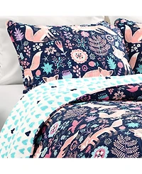 Lush Decor Kids Pixie Fox 3 Piece Quilt Set, Full/Queen