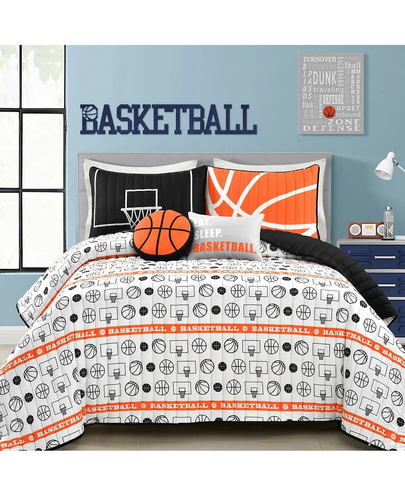Lush Decor Kids Basketball Game 5-Pc. Quilt Set, Full/Queen