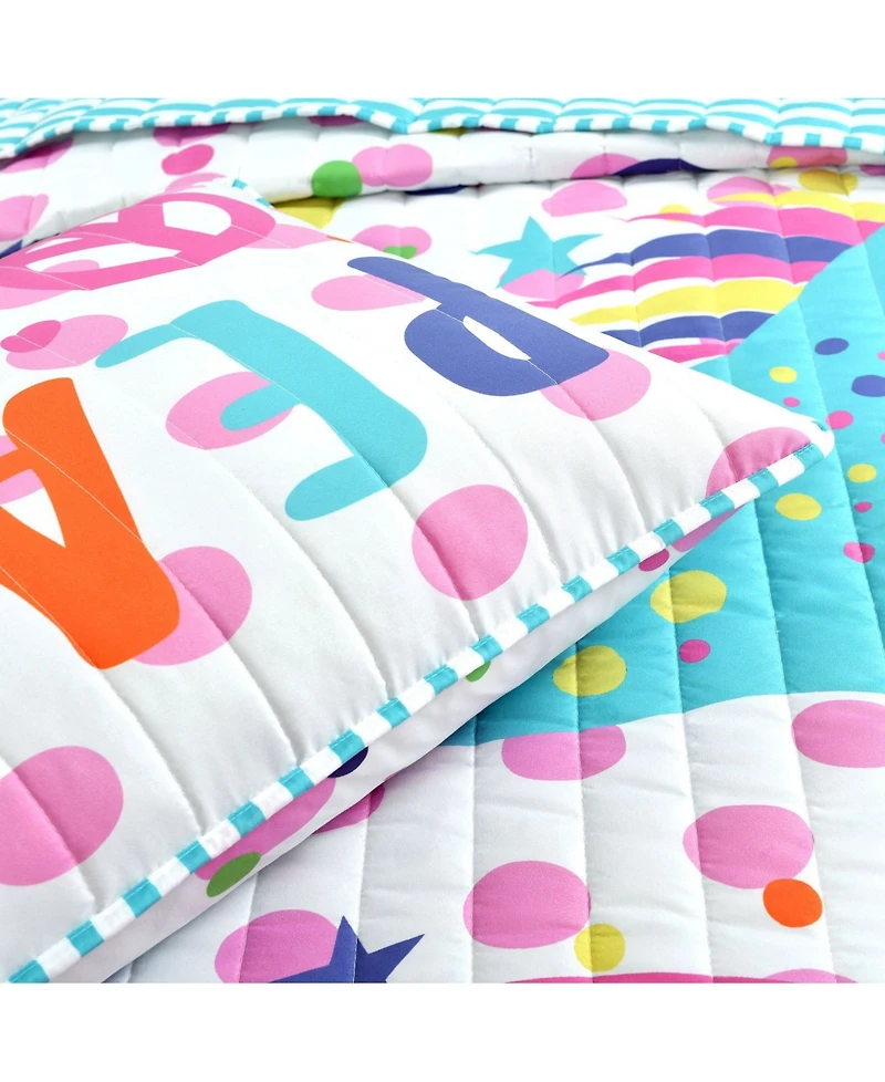 Lush Decor Kids Unicorn Rainbow 4-Pc. Quilt Set, Twin/Twin Xl