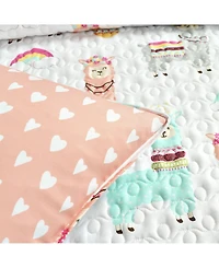 Lush Decor Kids Southwest Llama Cactus 4-Pc. Quilt Set, Full/Queen