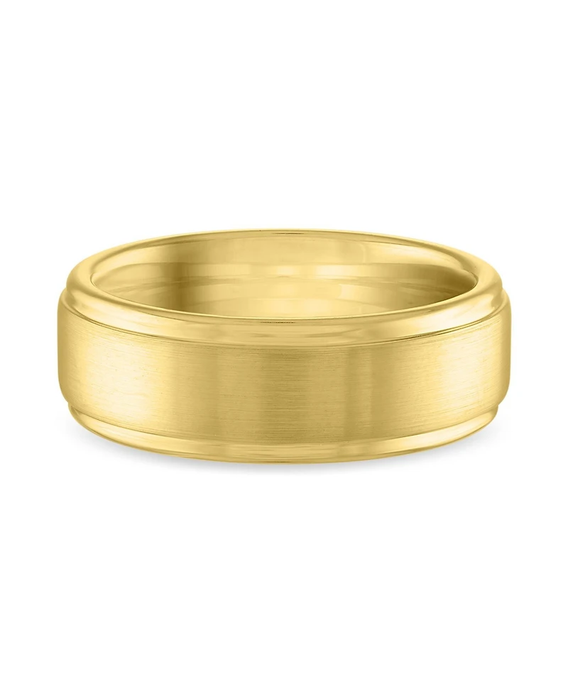 Mens Step Edge Band Yellow Tantalum
