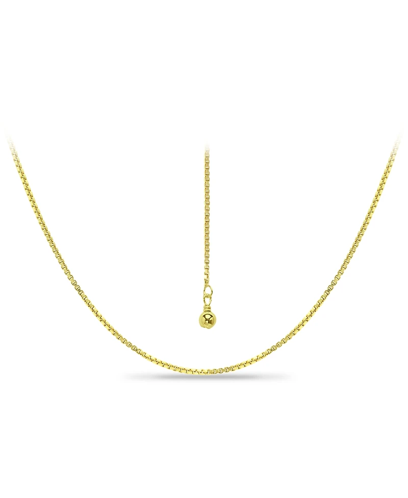 Giani Bernini Adjustable 16"- 22" Box Link Chain Necklace 18k Gold-Plated Sterling Silver, Created for Macy's (Also Silver)