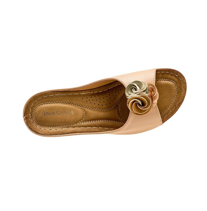 Gc Shoes Women's Sydney Rosette Wedge Sandals