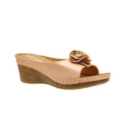 Gc Shoes Women's Sydney Rosette Wedge Sandals