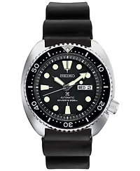 Seiko Men's Automatic Prospex Diver Black Silicone Strap Watch 45mm