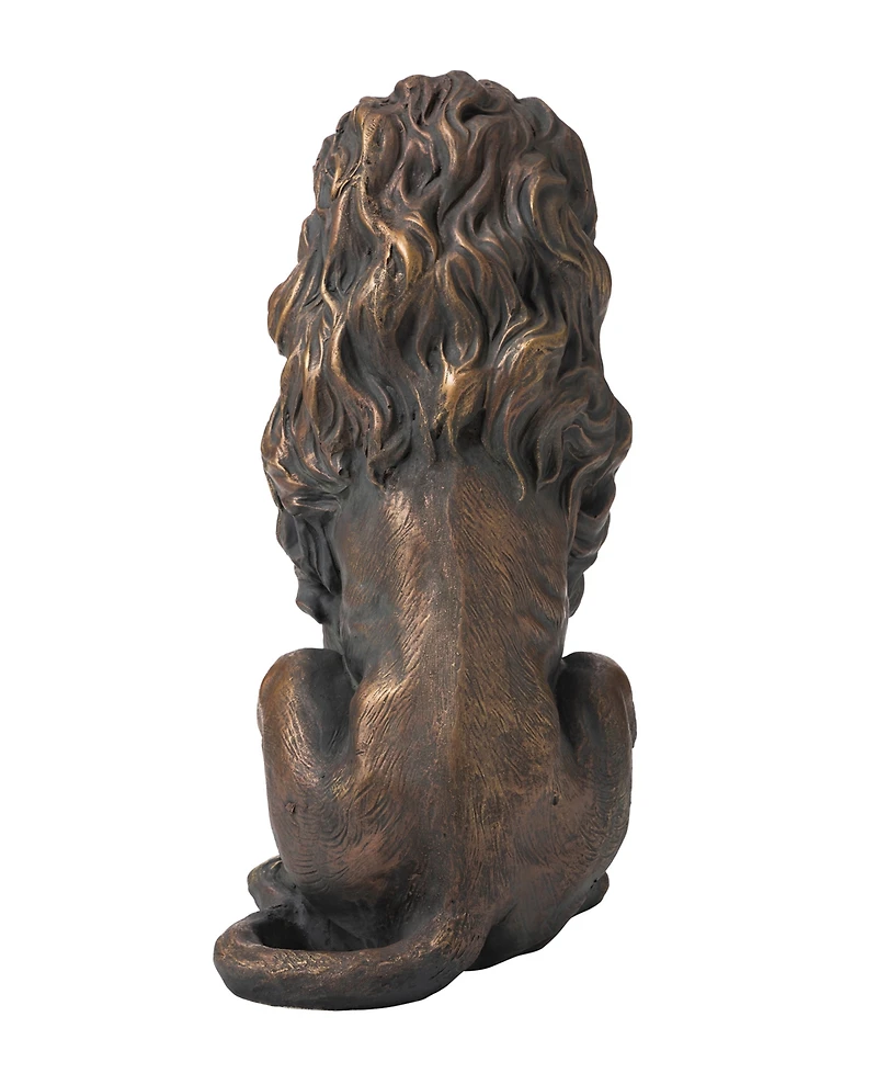 Glitzhome Guardian Standing Lion Statue