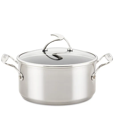 Circulon SteelShield S-Series Stainless Steel Nonstick Saucepan with Lid, 4-Quart, Silver