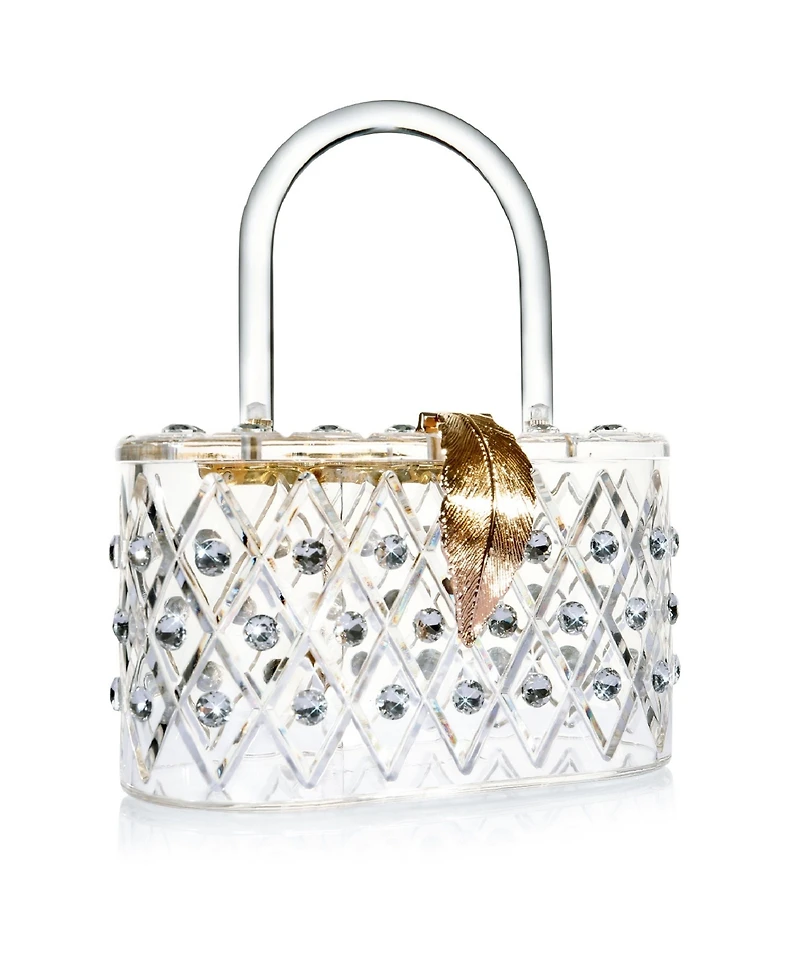 Milanblocks "The Princess" 50's Style Top Handle Crystal Box Clutch Handbag