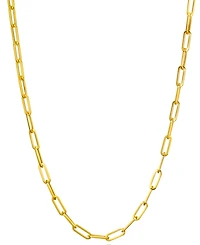 Italian Gold Paperclip Link 18" Chain Necklace in 14k Gold