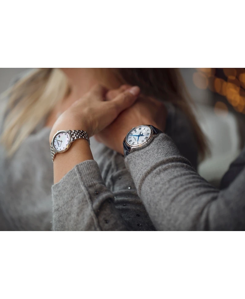 Raymond Weil Women's Swiss Toccata Diamond-Accent Stainless Steel Bracelet Watch 29mm