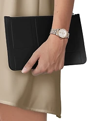 Tissot Women's Swiss Automatic Carson Diamond (1/20 ct. t.w.) Rose Gold & Stainless Steel Bracelet Watch 30mm