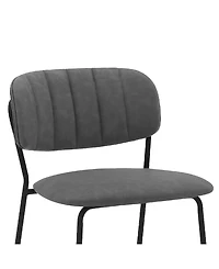 Carlo Faux Leather and Metal Counter Height Bar Stool