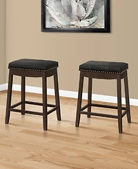 Counter Height Stool with Nailhead Trim, Set of 2